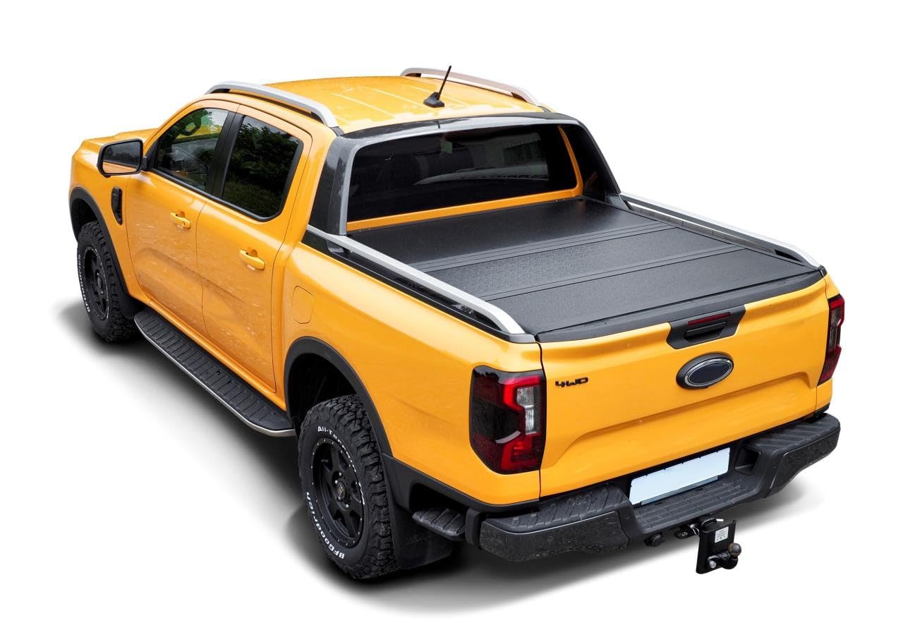 Aluminium Laderaumabdeckung 3-teilig klappbar passend für Ford Ranger Wildtrak (2023-) & Ranger Raptor (2023-) von Hansen Styling Parts