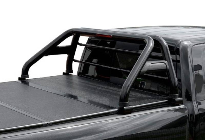 Fahrzeugspezifischer SCHWARZER Überrollbügel 1500 (2013-) passend für alle Kabinentypen mit Gitter - verwendbar mit Laderaumabdeckung~ von Hansen Styling Parts