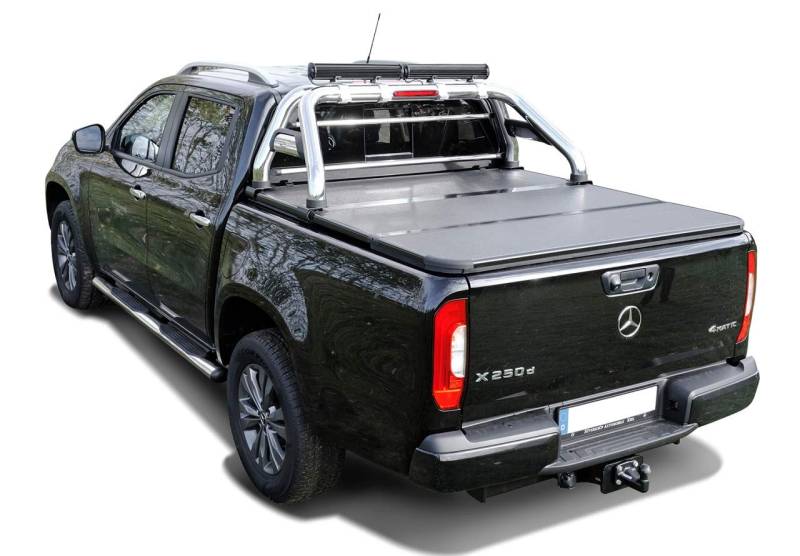 Hansen Styling Parts Laderaumabdeckung - 3-teilig klappbar - Aluminium schwarz pulverbeschichtet passend für Mercedes Benz X-Klasse (2017-) von Hansen Styling Parts
