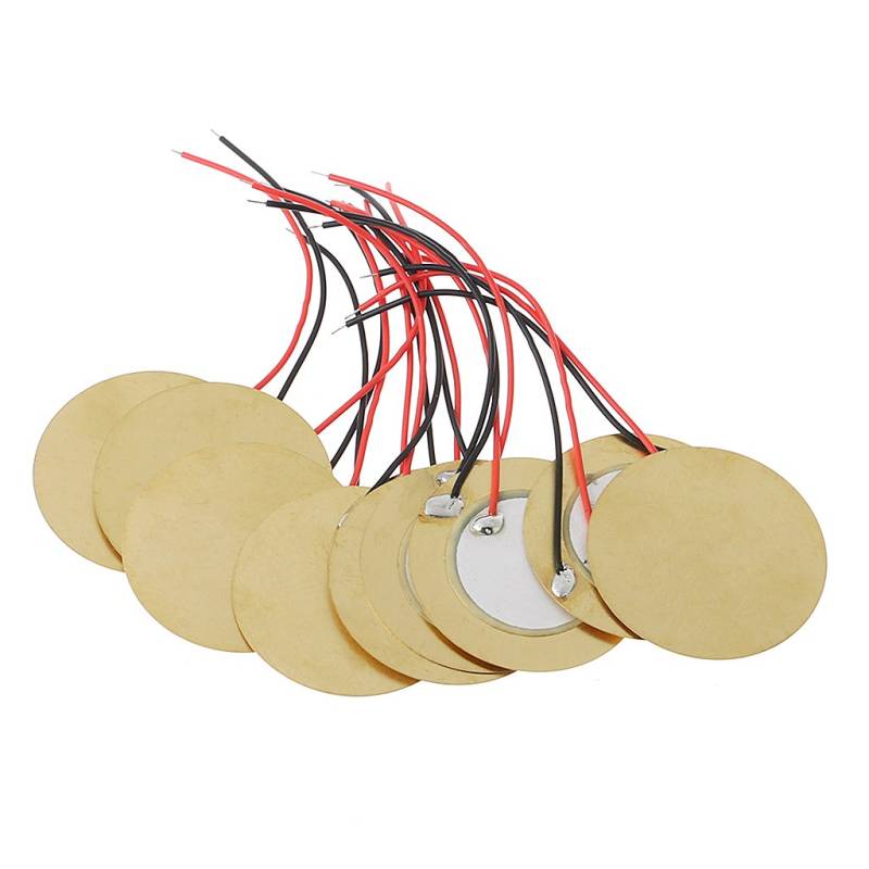 10pcs 35mm Piezo Elemente Sound Trigger Drum Disc+ Draht Kupfer von Haodream
