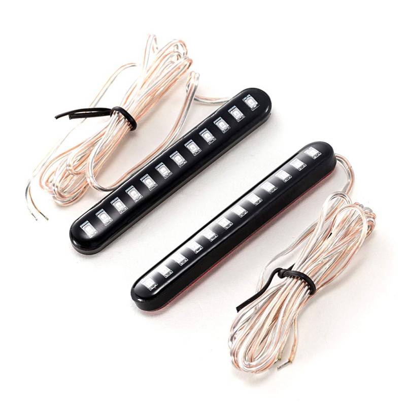 Haodream Auto Dynamic LED Heckseitenspiegel Streifen Set LKW Fließende Blinde Anzeige Leuchtstangenautos Zubehör 1Pair von Haodream