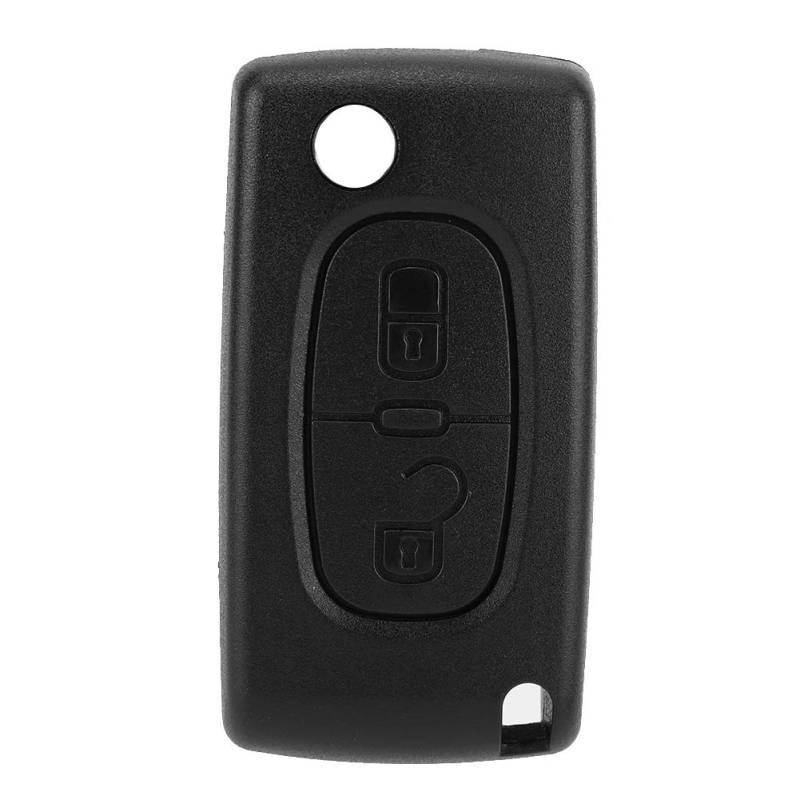 Flip Flip Key FOB mit Schlüsselklinge, Fernabdeckungsersatz für 207 307 308 407, Schwarzes ABS -Material von Haofy