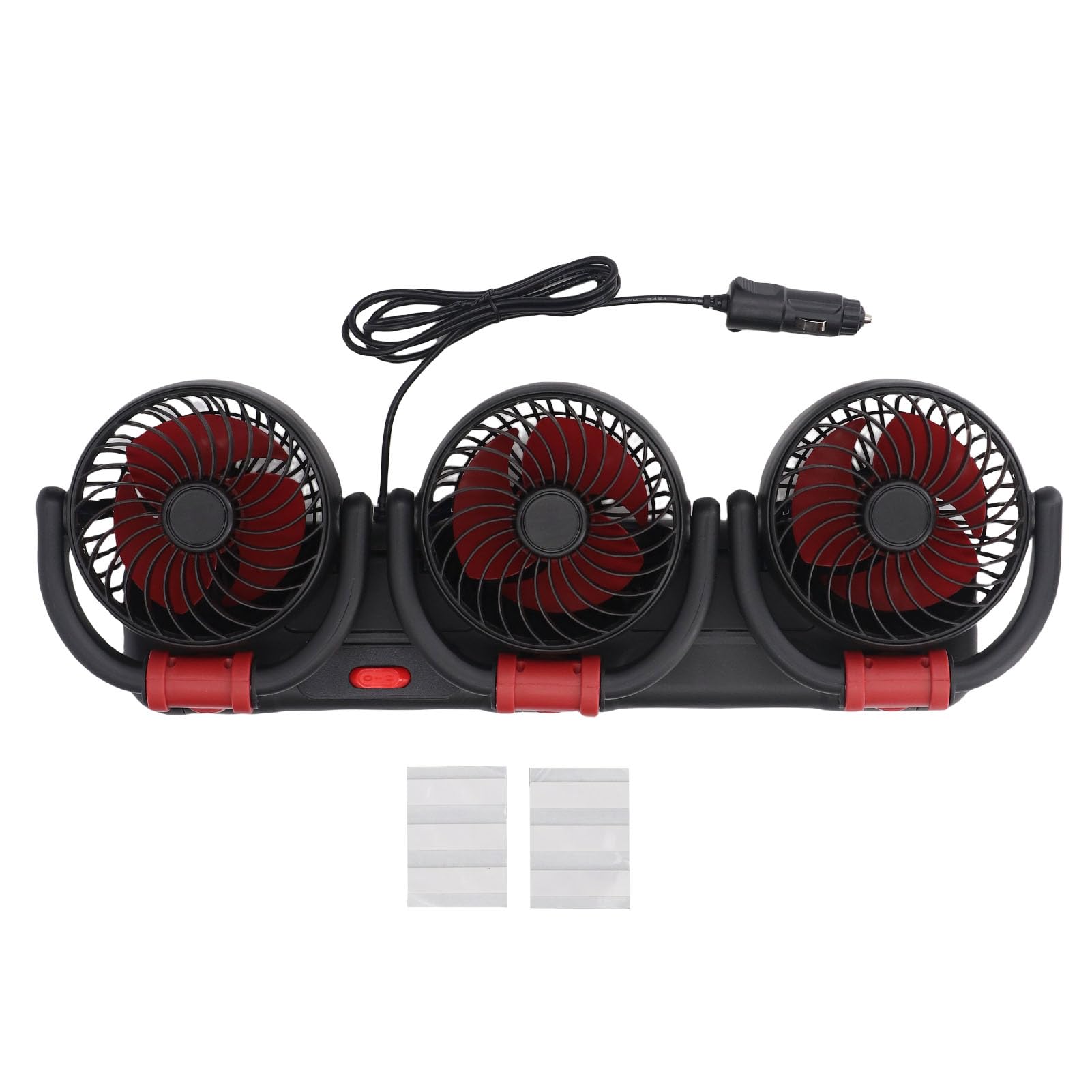 Haofy 3 Köpfe Autoskühlungslüfter, Verstellbare Rotierbare, Tragbare Kühlventilator für Limousinenauto -Armaturenbrett -RVS -SUVs (24V) von Haofy