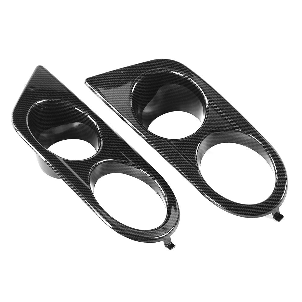 Haofy Nebelschildlampe Im Kohlefaserstil, Frontstoßstange Foglight Cover 2PCS Dual Lochs Autozubehör für E46 M3, mit Praktischem Zubehör Vollständig Passend (Kohlefasermuster) von Haofy