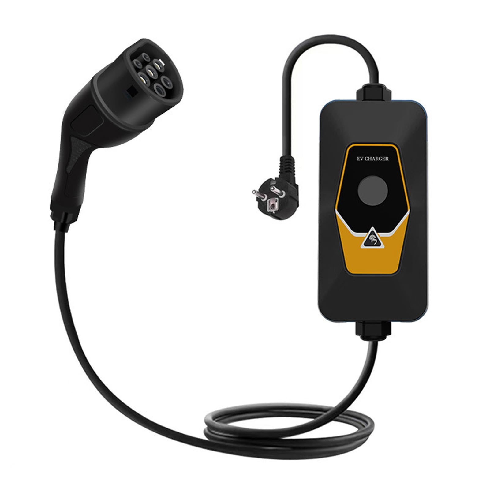 Haofy Tragbarer EV-Ladegerät Typ 2, 16.40ft Kabel, Elektroauto-Ladestation, Laden mit Sicherheit, Wasserdicht mit Kupferlegierung, Effiziente Aufladung, APP-Steuerung (EU-Stecker) von Haofy