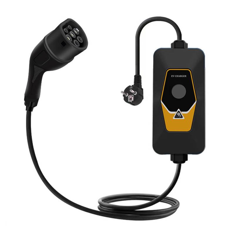Haofy Tragbarer EV-Ladegerät Typ 2, 16.40ft Kabel, Elektroauto-Ladestation, Laden mit Sicherheit, Wasserdicht mit Kupferlegierung, Effiziente Aufladung, APP-Steuerung (EU-Stecker) von Haofy