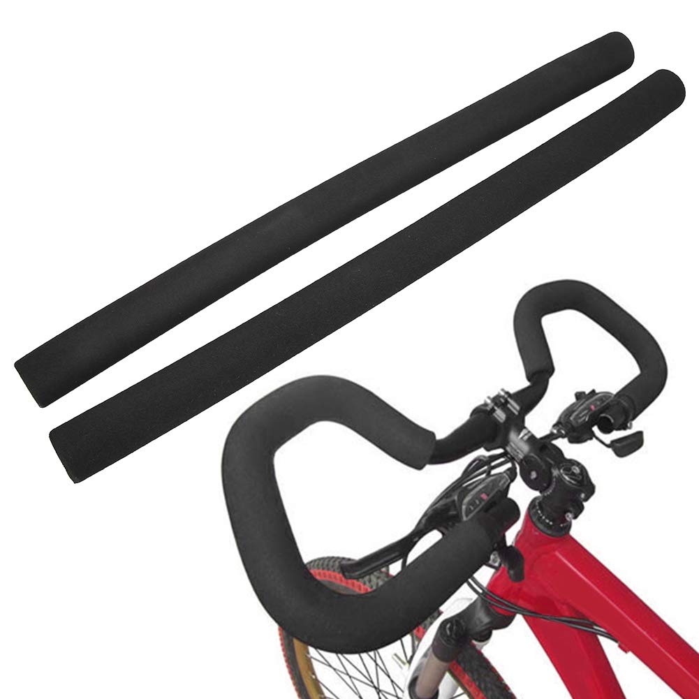 1 Paar Fahrrad Schwamm Schaumstoffschlauch, Weiche Lenkergriffabdeckung mit Stecker für Mountainbike und Rasenfahrrad und Rasenmäher Ersatzteile von Hapivida