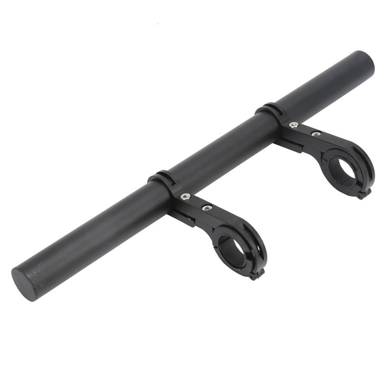Hapivida 30cm Aluminium Fahrrad Lenker Extender, Doppelhalterung für Fahrrad Tacho Scheinwerfer Licht Lampenfassung, Schwarz von Hapivida