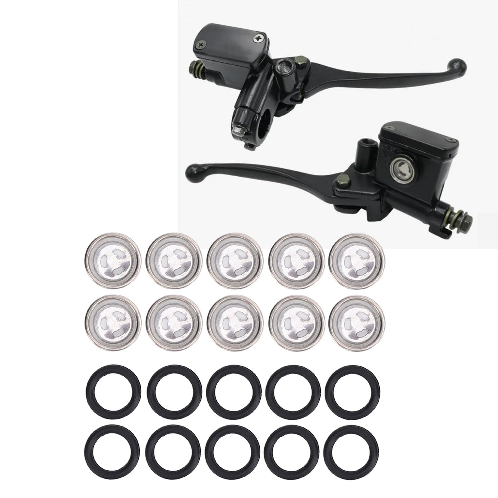 Bremsansichtglas, 10 Stück Brems Hauptzylinder Sehglas mit O Ring Sight Glas Objektiv vordere Heck Bremskupplung Masterzylinder für Motorradatv (12 mm) von Hapivida