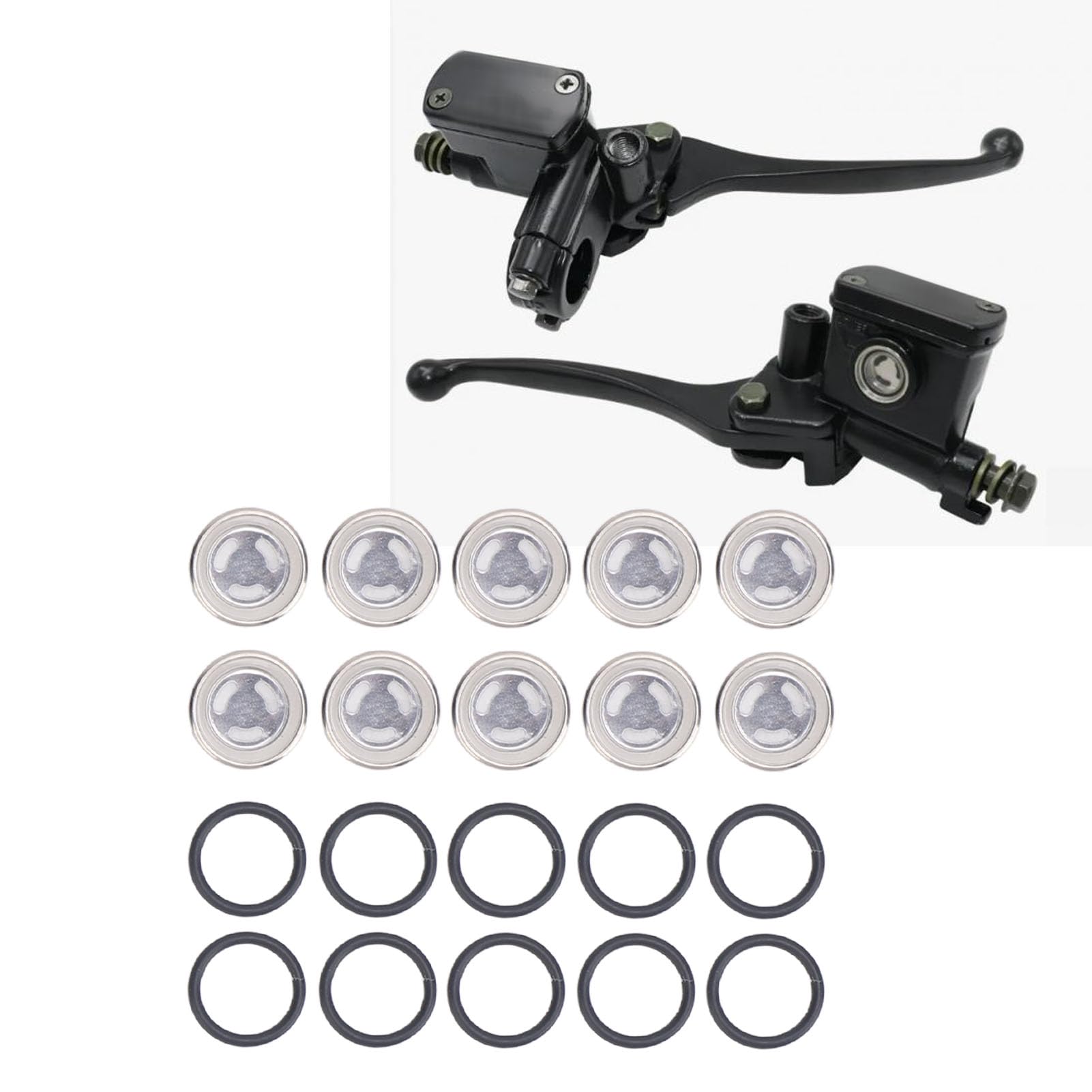 Bremsansichtglas, 10 Stück Brems Hauptzylinder Sehglas mit O Ring Sight Glas Objektiv vordere Heck Bremskupplung Masterzylinder für Motorradatv (18 mm) von Hapivida
