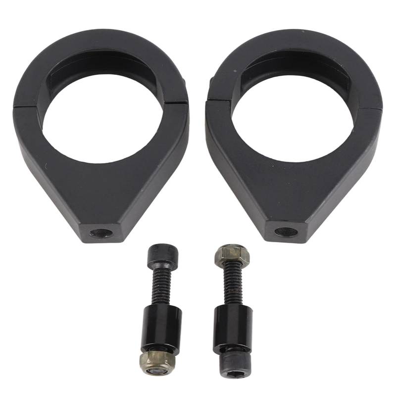 Motorrad Blinkerhalter 41mm Aluminium Motorrad Blinkerhalterung Blinkerschelle Licht Halter Verlagerungs Gabelklemmen Montagehalterung, Schwarz von Hapivida