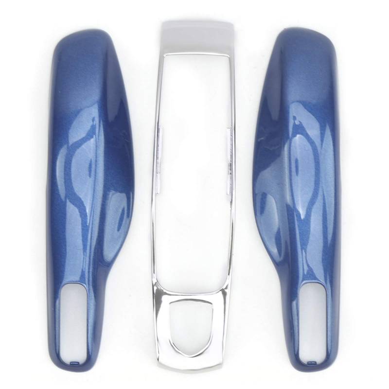 Hapivida Remote Key Case, CAR Remote Key FOB Shell Case Keyless Entry Trim Protective Deckung für 911 991 970 981 Modell (Blau Silber) von Hapivida