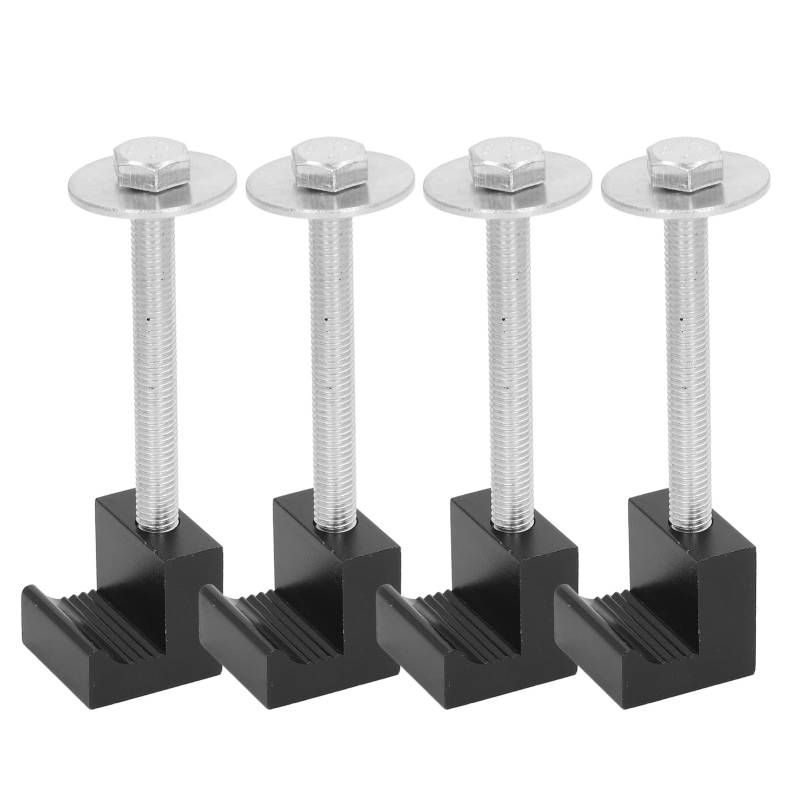 Hapivida Truck Tool Box Tie Downs Aluminium J-Haken Klammern Installation für Pickup Trucks und Cargo Management Systeme 4Pcs Set von Hapivida