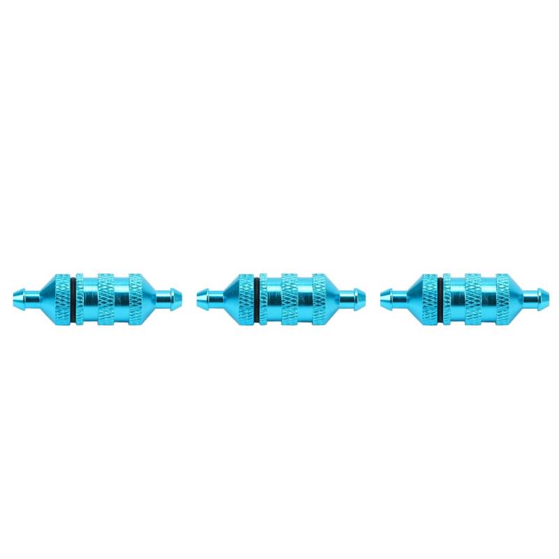 Happlignly 3X 1/8 1/10 RC Modell Auto Teile Kraftstoff Filter Nitro für 02156 94122 94188, Blau von Happlignly
