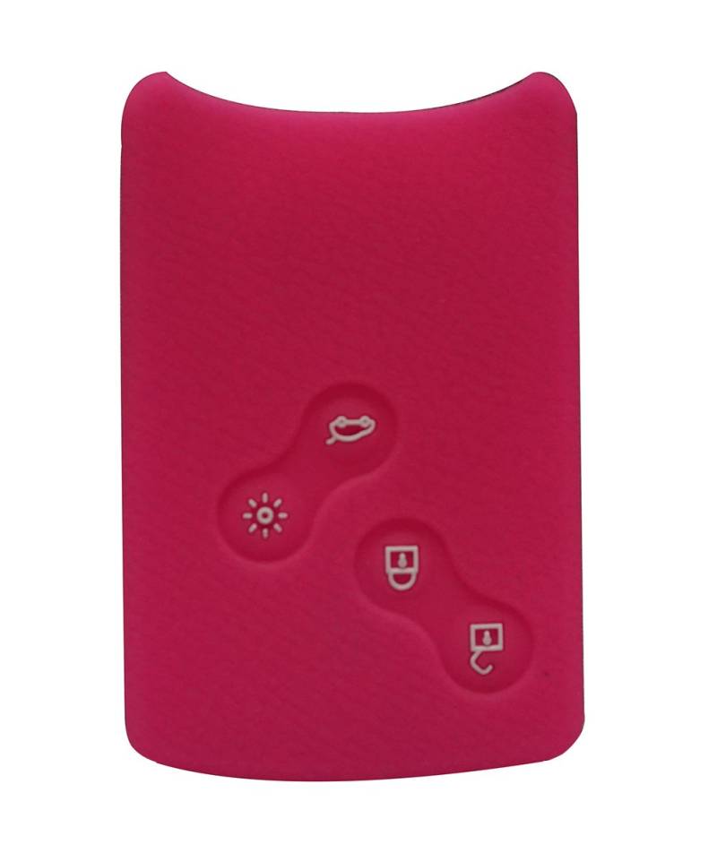 Happyit 4 Tasten Silikon Auto Smart Key Cover Fall für Renault Clio Scenic Megane Duster Sandero Captur Twingo Koleos Fernbedienung (Rose Rot) von Happyit