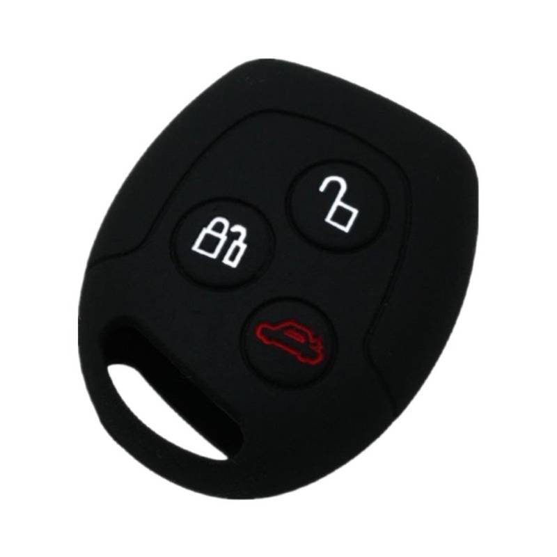 Happyit Silikon Autoschlüssel Fernbedienung Abdeckung Fall für Ford Mondeo Fiesta Focus C-Max KA Galaxy 3 Taste Key (Schwarz) von Happyit