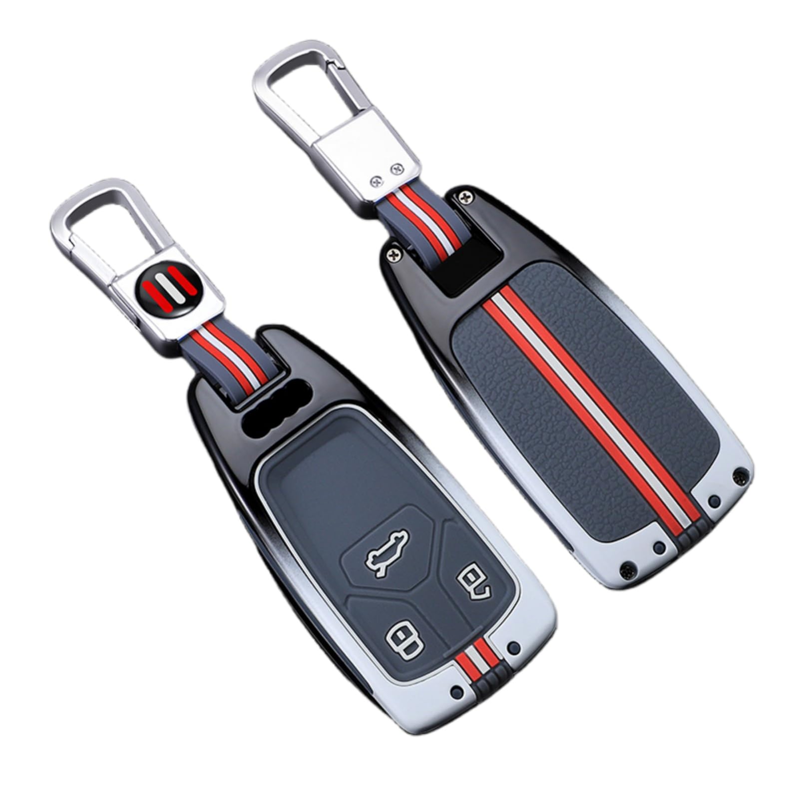 Happyit Zinklegierung Autoschlüssel-Gehäuse für Audi A4 B9 A5 A6 8S 8W Q5 Q7 4M S4 S5 S7 TT TTS TFSI RS 3 Tasten Schlüsselanhänger Gehäuse Happyit Zinklegierung Autoschlüssel-Gehäuse für Audi A4 B9 A5 A6 8S 8W Q5 Q7 4M S4 S5 S7 TT TTS TFSI RS 3 Tasten Schlüsselanhänger Gehäuse von Happyit