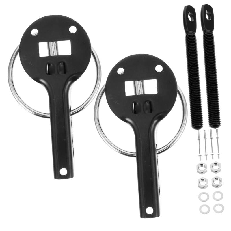 Happyyami 1Satz Haubenschloss für Motorhaube aus Aluminiumlegierung Haubenstifte für Auto Einfach zu Installieren Robust und Passend für Optimiert von Happyyami