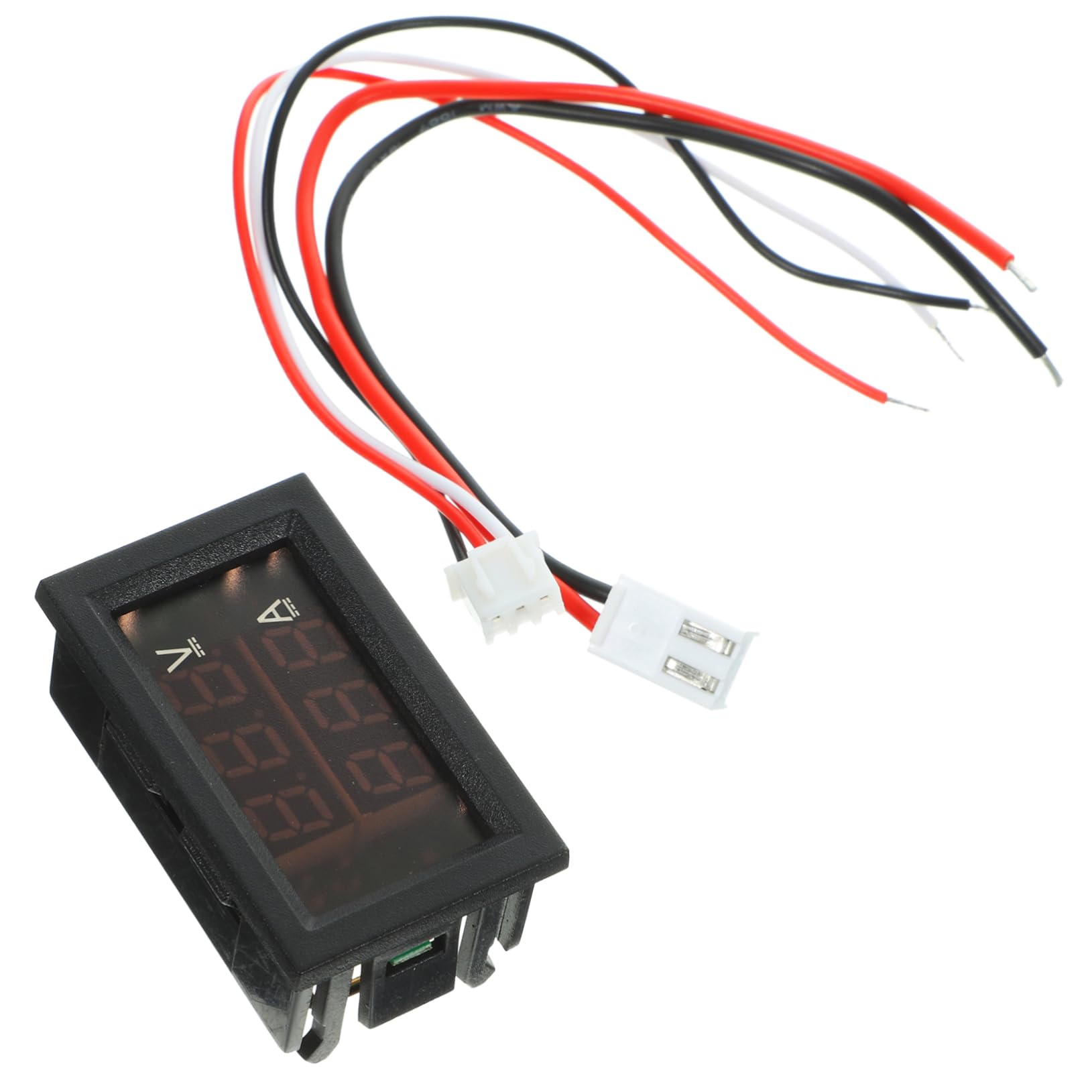 Happyyami 1Stück Digitales Amperemeter mit Dual Display Spannungs und Stromtester für Autos mit LCD Anzeige Verpolungsschutz und Trimmpotentiometer zur Kalibrierung von Happyyami
