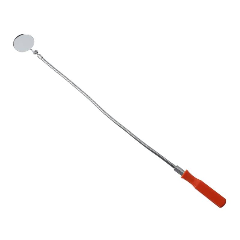 Happyyami 1Stück Runder Autoinspektionsspiegel mit Teleskopgriff Drehbarem Hals und Weichem Materialgriff für Auffinden Kleiner Metallgegenstände Engen Ecken und Schwer von Happyyami