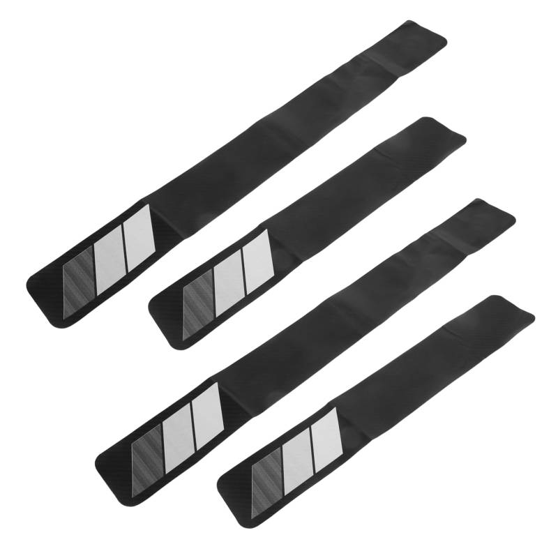 Happyyami 4Stücke Einstiegsleisten Schutzstreifen Kratzfester Autotür Kantenschutz aus Kunstleder Einsetzbar für Fahrzeugtypen Einfach zu Montieren Stilvolles Design von Happyyami