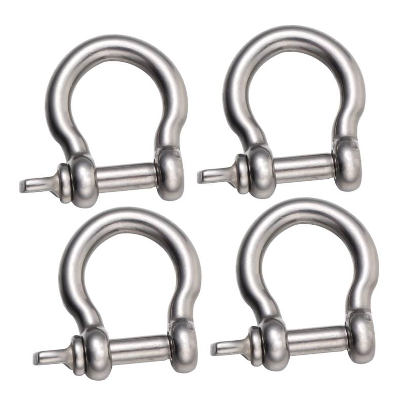 Happyyami 4Stücke Hochfeste Metallschäkel Hufeisenformschäkel für Anhänger und Abschleppseile Langlebig und Praktisch für Vielseitige Anwendungen von Happyyami