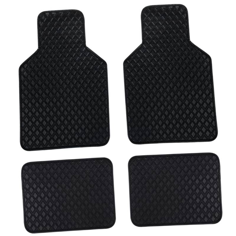 Happyyami 4Stücke Teiliges wasserdichte Auto Fußmatten rutschfest Auto Langlebig und für Jahreszeiten Elegantes Design von Happyyami