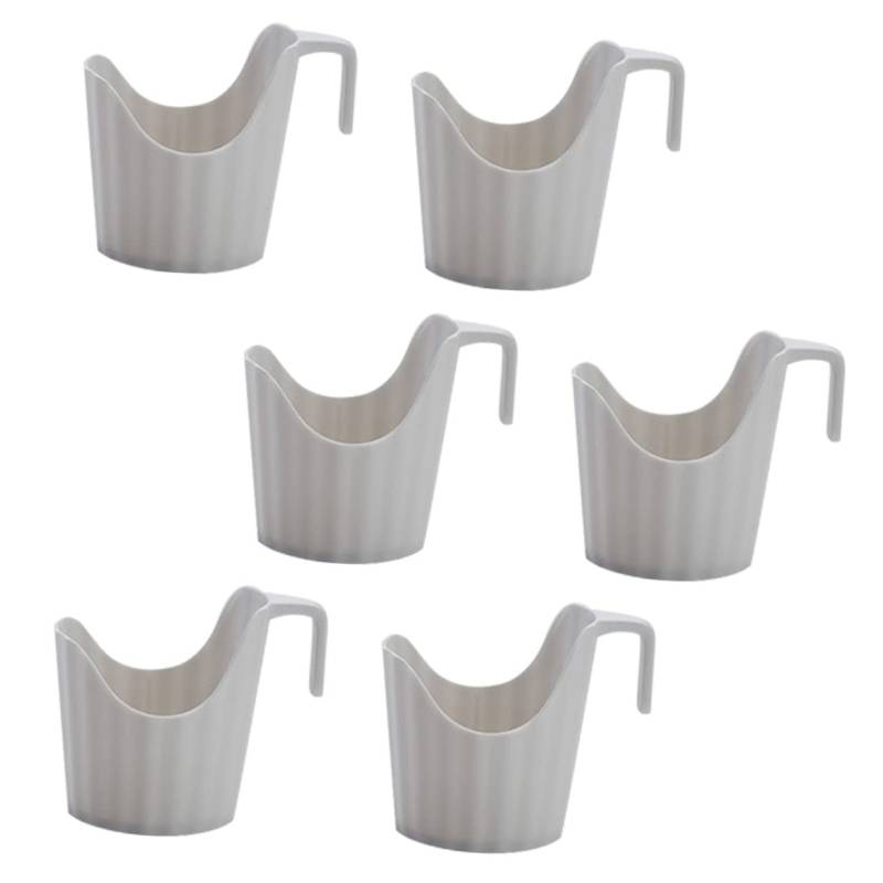 Happyyami 6 Stück Verbrühungshemmender Untersetzer kaffeetassen Halter cupholder Mug Holder Halter für Verbrühungsschutz Name Kaffeetassenhülle aus Papier Getränkehalter im Büro Plastik Weiß von Happyyami