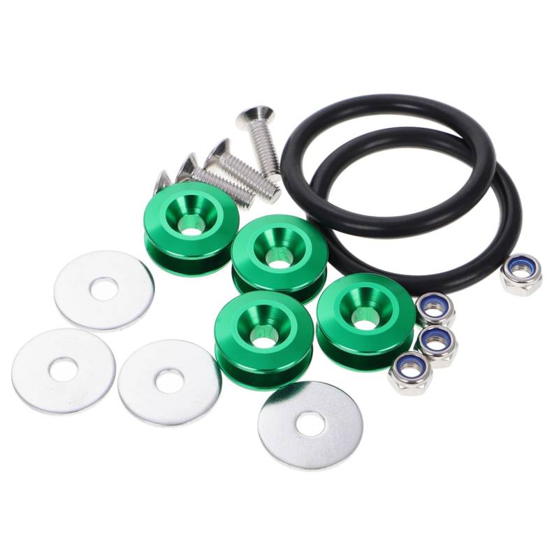 Happyyami Auto Stoßstangen Schnellverschlüsse Langlebige Gummiringe Dichtungen Muttern Grüne Einfache Installation für Optimale Fahrzeugwartung von Happyyami