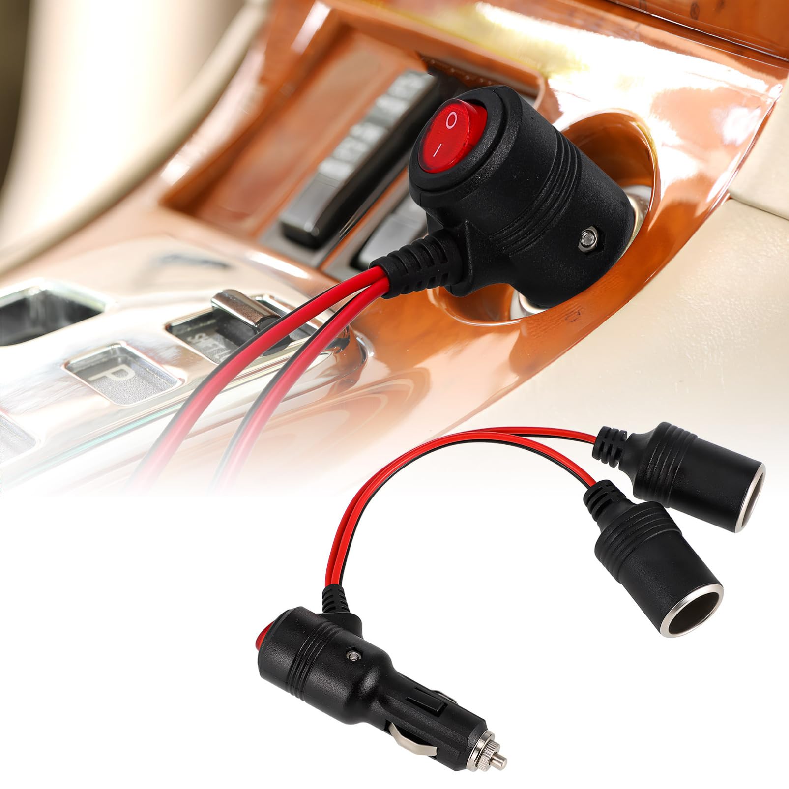 Happyyami Kfz Zigarettenanzünder Adapter mit Schalter Verlängerungskabel Kompakt und Praktisch für Auto zum Laden von Geräten Verhindert Batterieverlust Unkomplizierte Happyyami Kfz Zigarettenanzünder Adapter mit Schalter Verlängerungskabel Kompakt und Praktisch für Auto zum Laden von Geräten Verhindert Batterieverlust Unkomplizierte von Happyyami