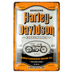 Blechschild Harley Davidson "Genuine" Maße (BxH): 20x30 cm Harley-Davidson von Harley-Davidson