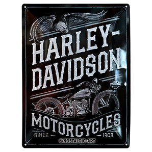 Blechschild Harley-Davidson Motorcycles, Maße: 30x40 cm von Harley-Davidson