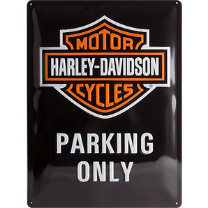 Blechschild Harley-Davidson Parking Only. Maße: 30x40cm von Harley-Davidson