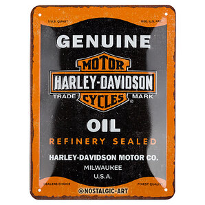 H-D Blechschild Genuine Oil Maße: 15 x 20 cm Harley-Davidson von Harley-Davidson