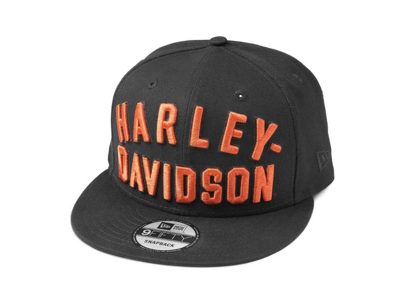 HARLEY-DAVIDSON Herren Arched Logo 59FIFTY Baseball-Cap Cappy Kappe Mütze Snapback Schwarz von Harley-Davidson