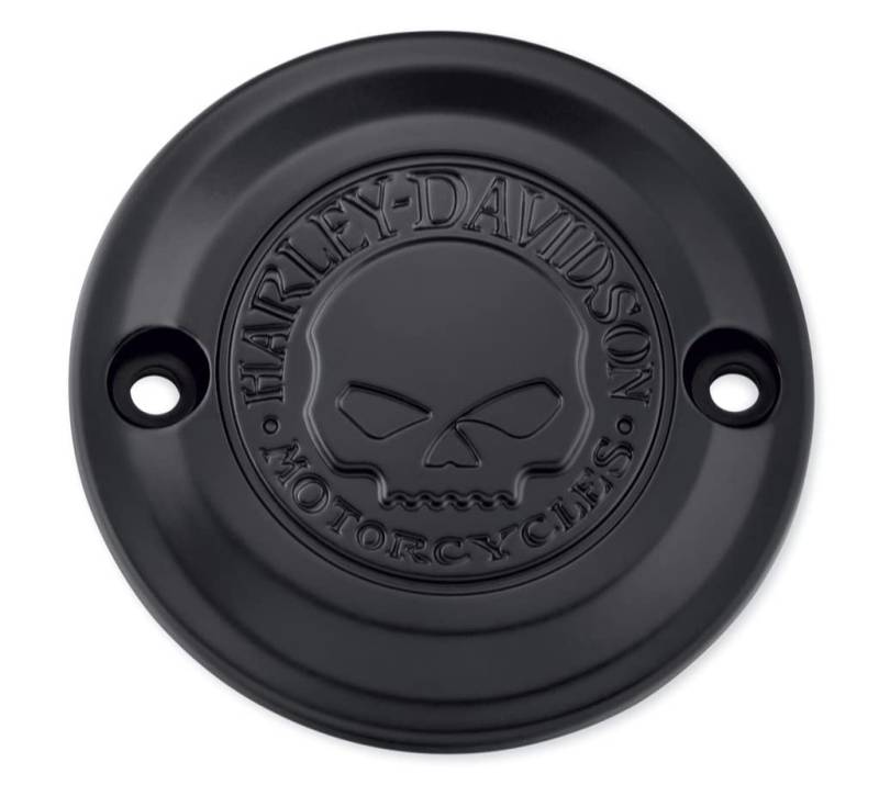 Harley-Davidson Zündungsdeckel Timer Deckel Willie G Skull mit Montagezubehör für Softail ab 18 & Touring ab 17 Schwarz von Harley-Davidson