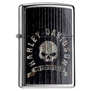 Zippo Harley Davidson schwarz/Chrom gebürstet Harley-Davidson von Harley-Davidson