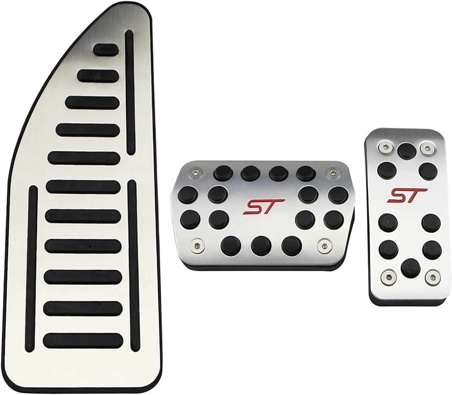 Auto Pedal Edelstahl Auto Pedale Abdeckung für Fo.rd Foc.us 2 3 4 Mk2 Mk3 Mk4 Kuga Escape RS ST 2005-2020 Kupplung Gas Bremspedal Set Pads 34 (AT mit Rest) von Harpra
