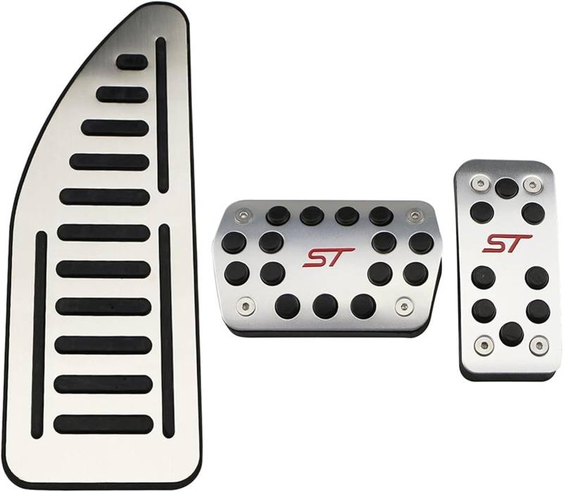 Auto Pedal Edelstahl Auto Pedale Abdeckung für Fo.rd Foc.us 2 3 4 Mk2 Mk3 Mk4 Kuga Escape RS ST 2005-2020 Kupplung Gas Bremspedal Set Pads 34 (AT mit Rest) von Harpra