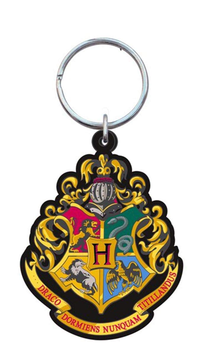 Harry Potter PVC-Schlüsselanhänger mit weicher Haptik: Hogwarts-Schulwappen von Harry Potter