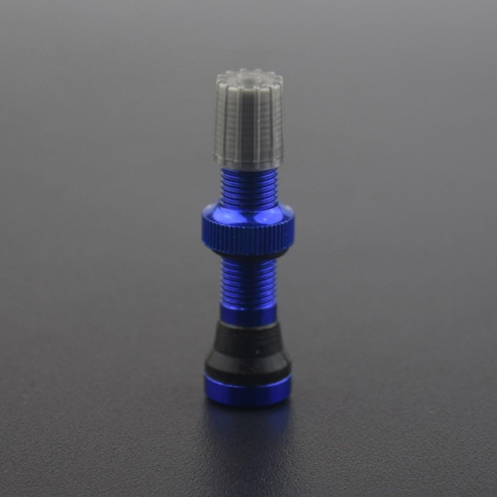 40 mm schlauchloses Ventil für Fahrradräder, gebaut für die Ewigkeit, mit Edelstahl (blau) von Hasaller
