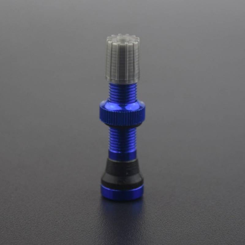 40 mm schlauchloses Ventil für Fahrradräder, gebaut für die Ewigkeit, mit Edelstahl (blau) von Hasaller