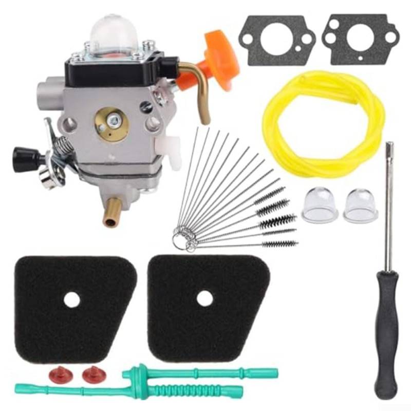 Hasaller Rasenmäher Vergaser-Kits Motorvergaser StringTrimmer Vergaser mit Tuning-Werkzeug für FS87 FS90r FS-100 FS110 FS130 HL95 HT100 HT101 KM90 KM100 KM110 SP90 passend für 4180-120-061 0 418 0-120 von Hasaller