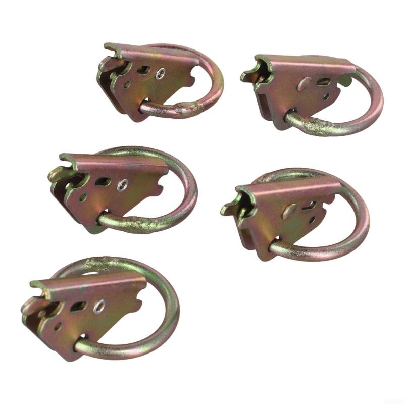 Hasaller Spannanker aus robustem Stahl, E-Track-O-Ring, Spanngurt-Set, farb-verzinkt, für Wohnmobile, LKW, Anhänger, Ladungssicherung, 5 Stück von Hasaller