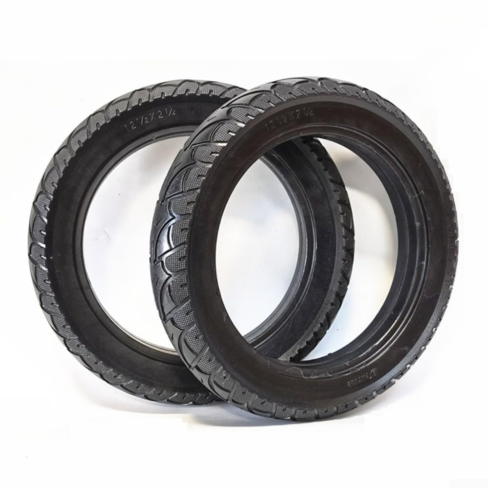 Vollgummi-Reifen, 31,8 x 6,3 cm, für Elektro-Fahrrad, Roller, 840G, Schwarz, 57–203 mm Durchmesser, Universal-Ersatz (2 Stück) von Hasaller