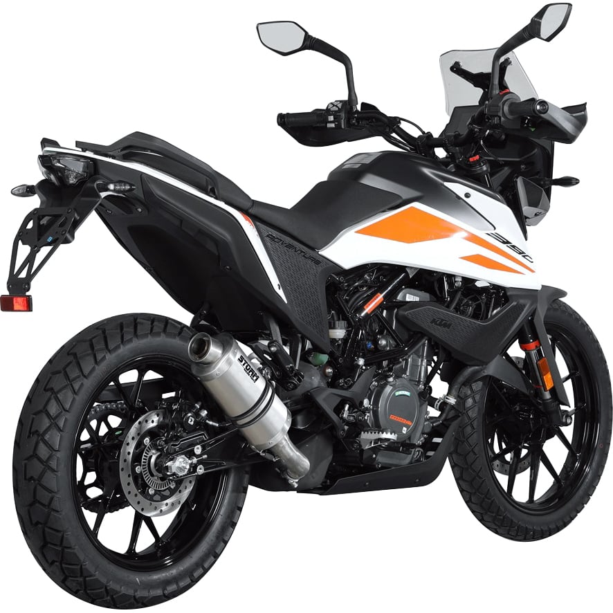 Hashiru Auspuff ST05 oval silber für KTM 390 Adventure Hashiru Auspuff ST05 oval silber für KTM 390 Adventure von Hashiru