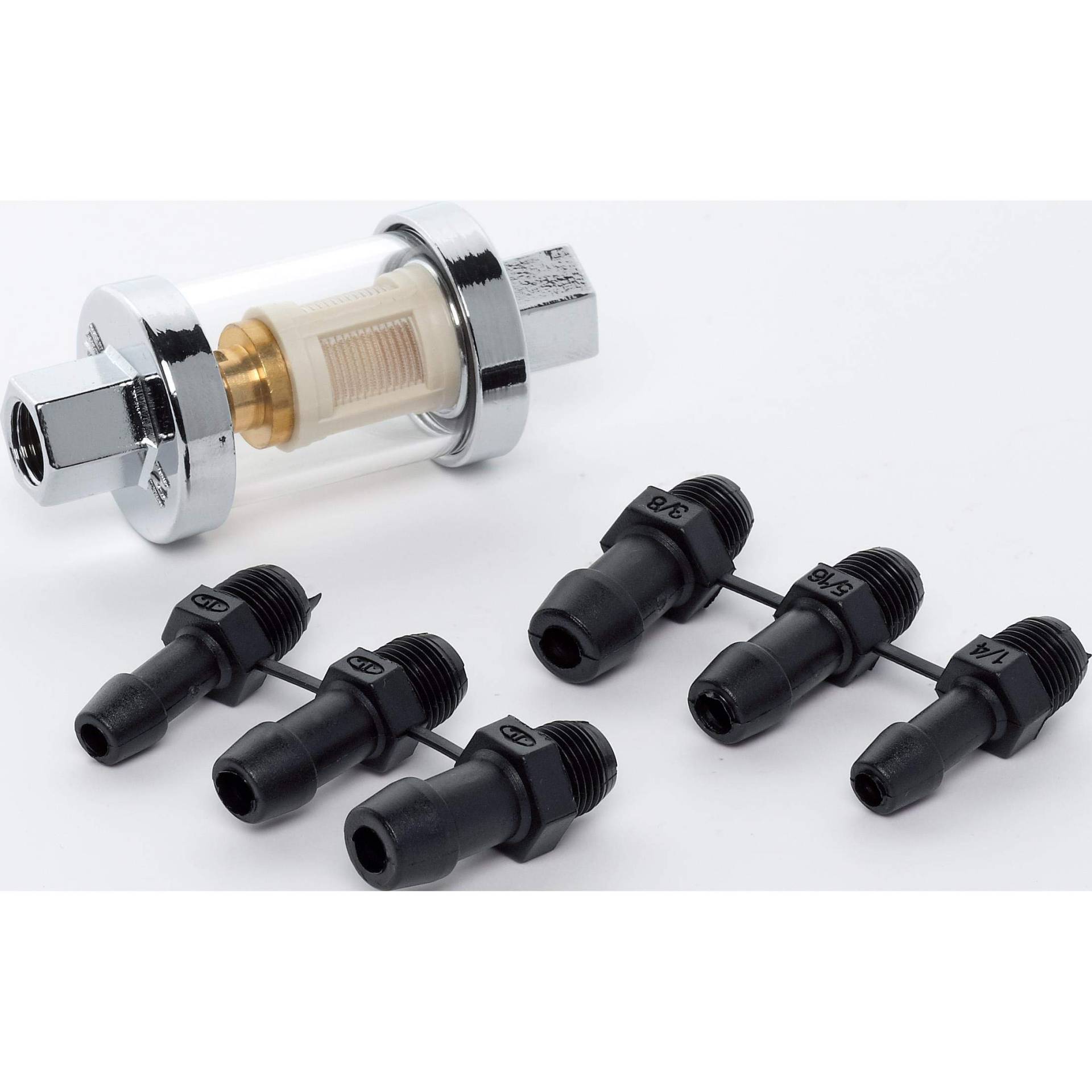 Hashiru Benzinfilter Metall/Glas für 6/7/9mm Schläuche - 29x66mm - Universell Einsetzbar schwarz Hashiru Benzinfilter Metall/Glas für 6/7/9mm Schläuche - 29x66mm - Universell Einsetzbar schwarz von Hashiru