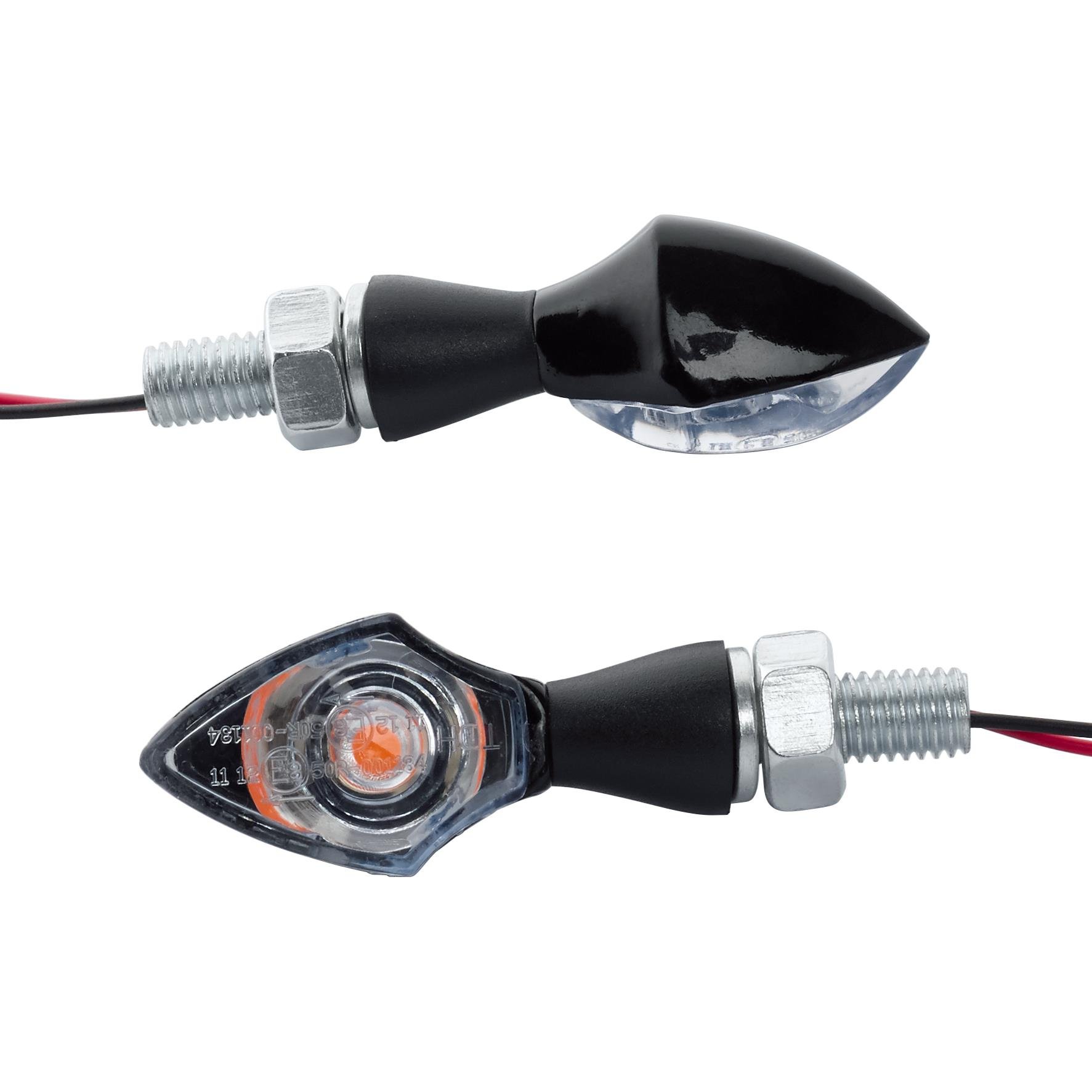 Hashiru LED Blinkerpaar ST13 M8 schwarz, klares Glas Hashiru LED Blinkerpaar ST13 M8 schwarz, klares Glas von Hashiru