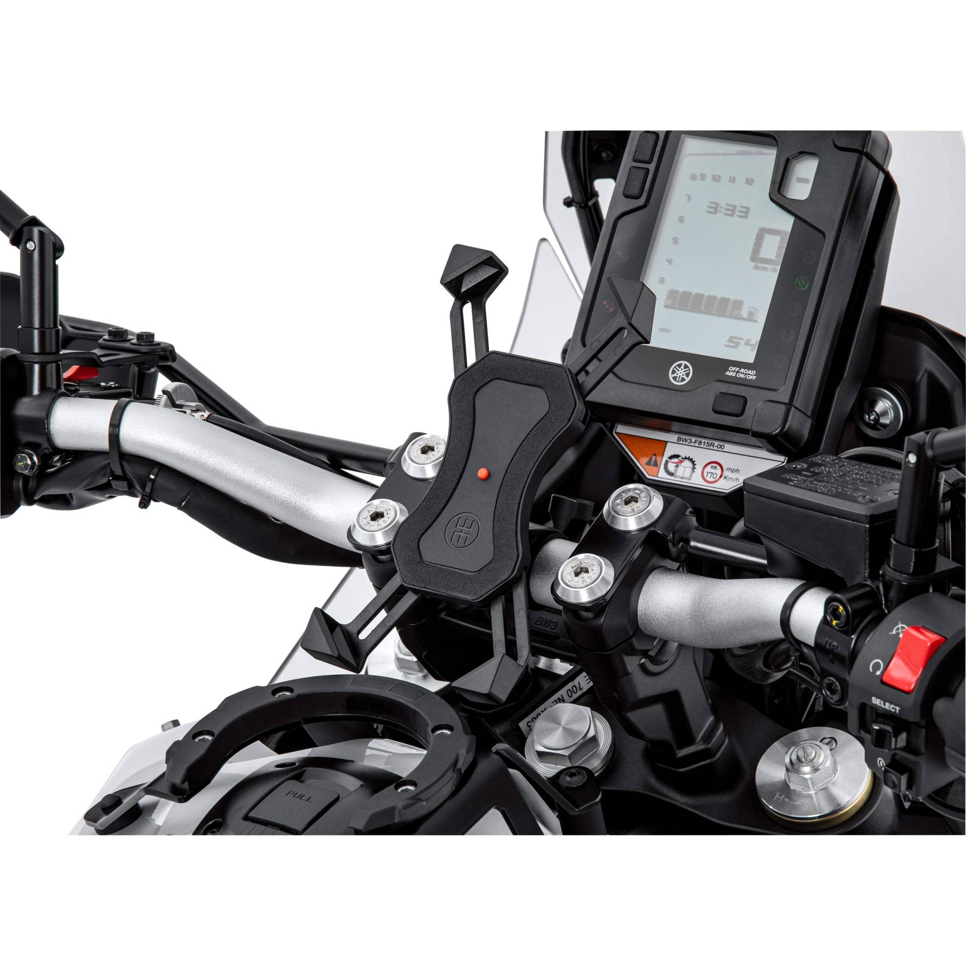Hashiru Motorrad-Navigationsgeräthalterung Handyhalterung Motorrad Roller Moped | Befestigung Lenker 22–26,1mm oder Spiegel | Für viele Smartphone Handys wie iPhone Samsung von Hashiru
