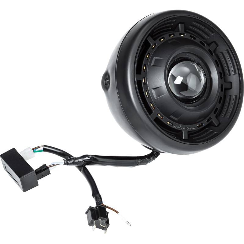 Hashiru Utha Hauptscheinwerfer mit LED Ring schwarz seitlich von Hashiru